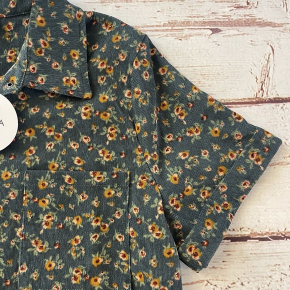 Storia Romper Florar Jumpsuit Women S Spring Summer Short Sleeve Shorts Pockets - Picture 4 of 14